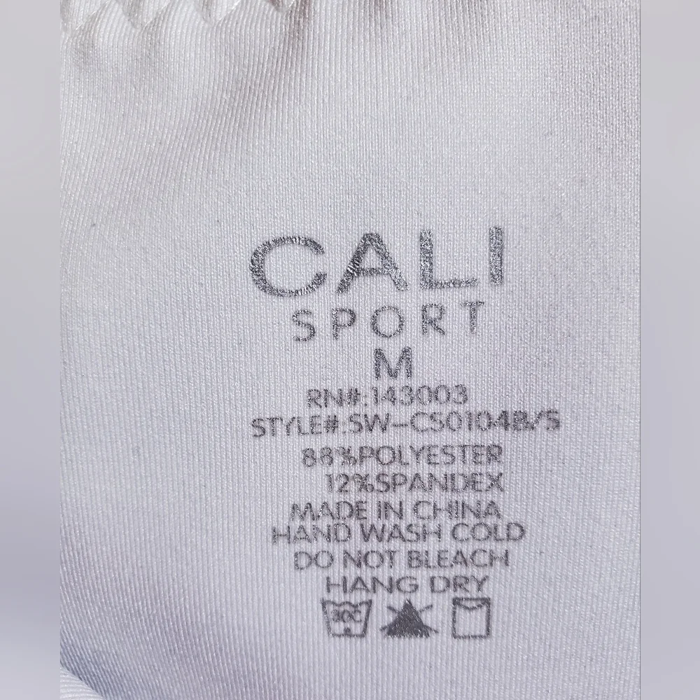 CALI SPORT Women Shorts Sports Bra Top Black Tan White 2pc Gym Outfit Athletic - Picture 16 of 16